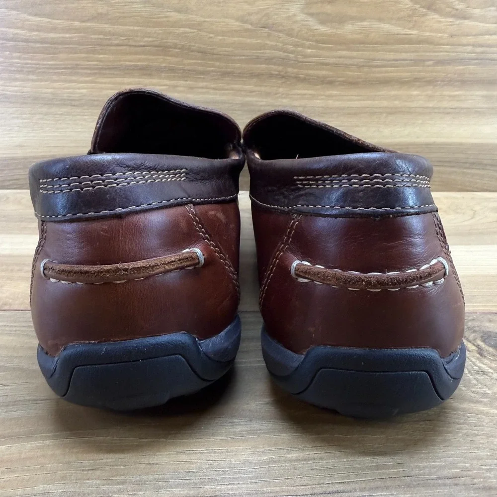 LL BEAN Slip On Penny Loafer Mens 10.5 M Brown Handsewn Moc Business Casual